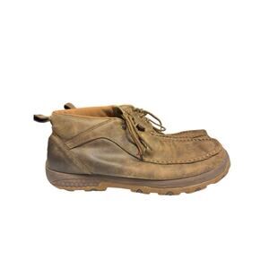 Twisted X Men’s Driving Moc Chukka Shoes Size 10M Brown Rustic Leather